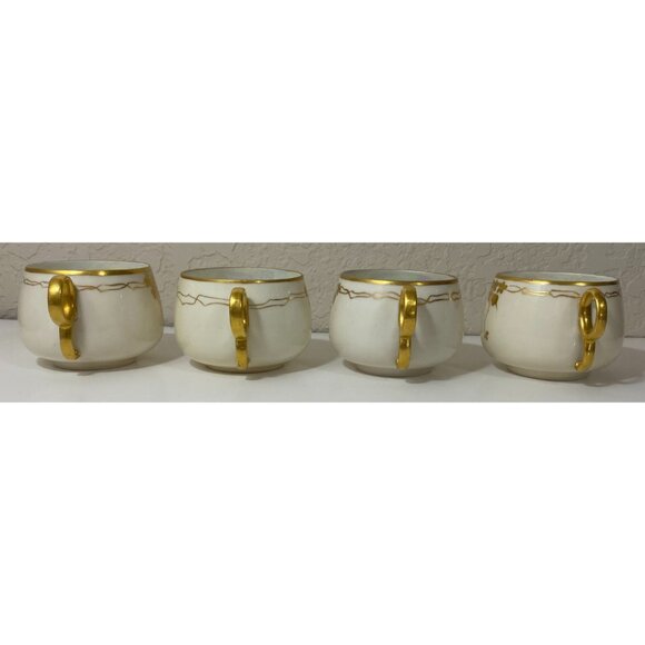 4 F S Teacup & Saucer Sets With Gold Trim Made In Japan Noritake - Picture 3 of 9